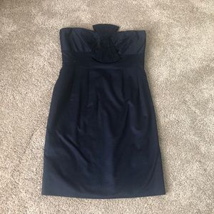 J. Crew Factory Navy Bow Strapless dress